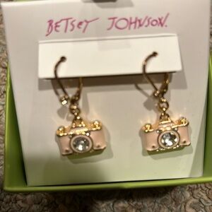 Betsey Johnson Camera Earrings